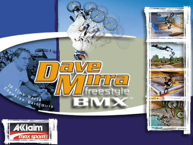 Dave Mirra Freestyle BMX 2 title screen for Xbox